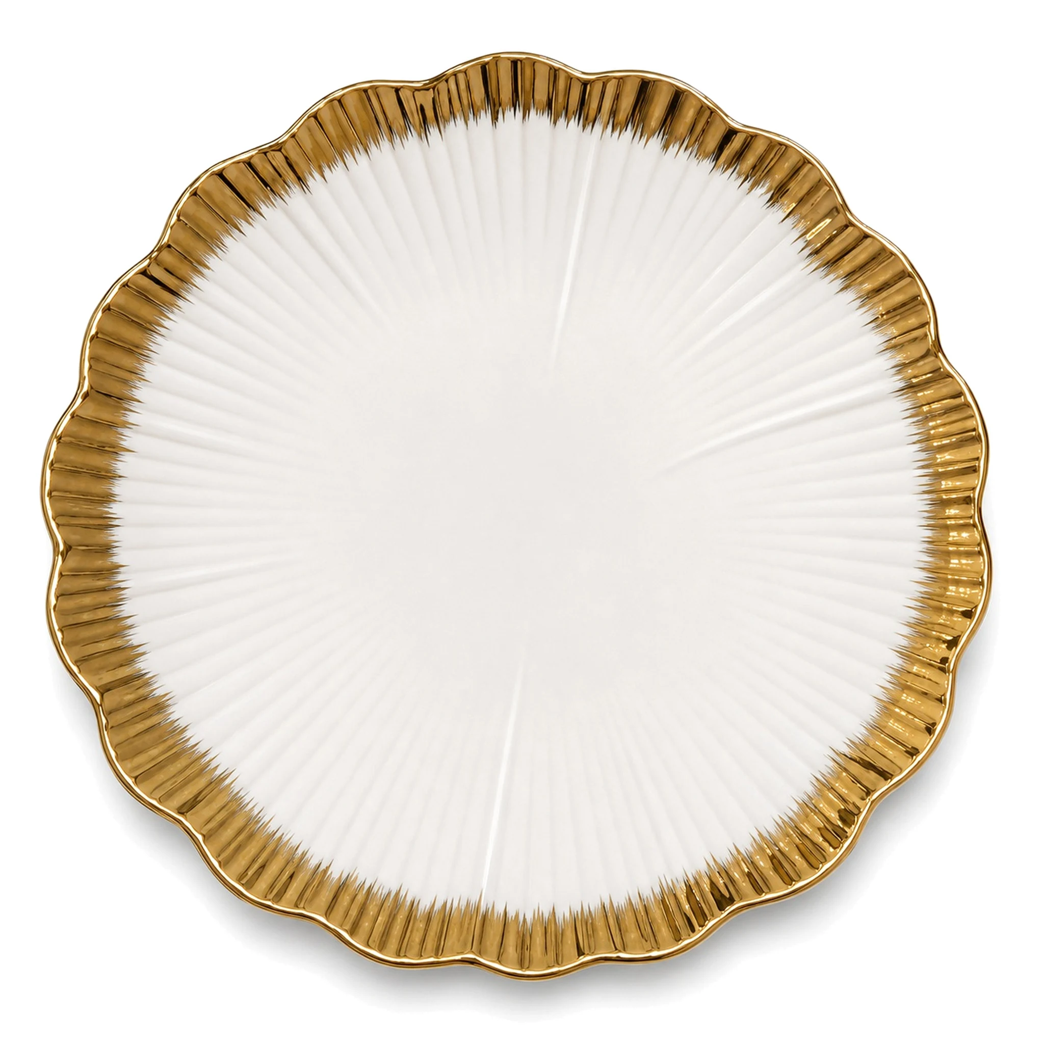 8″ Plate — White & Gold · LUM-TW-002535-SAU-01 — catalog product view