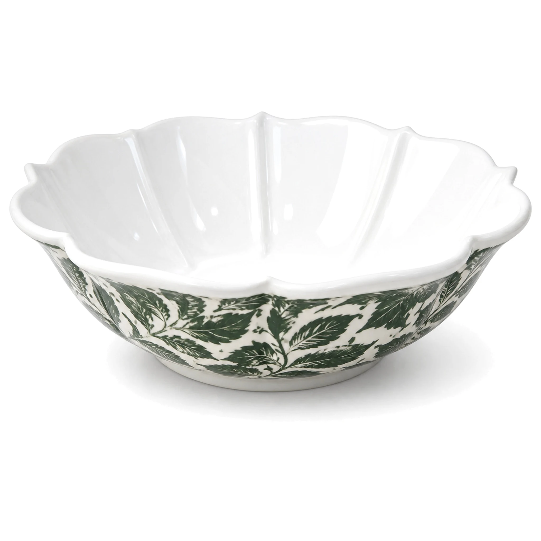 9″ Bowl — White & Green · LUM-TW-003782-BWL-01 — catalog product view