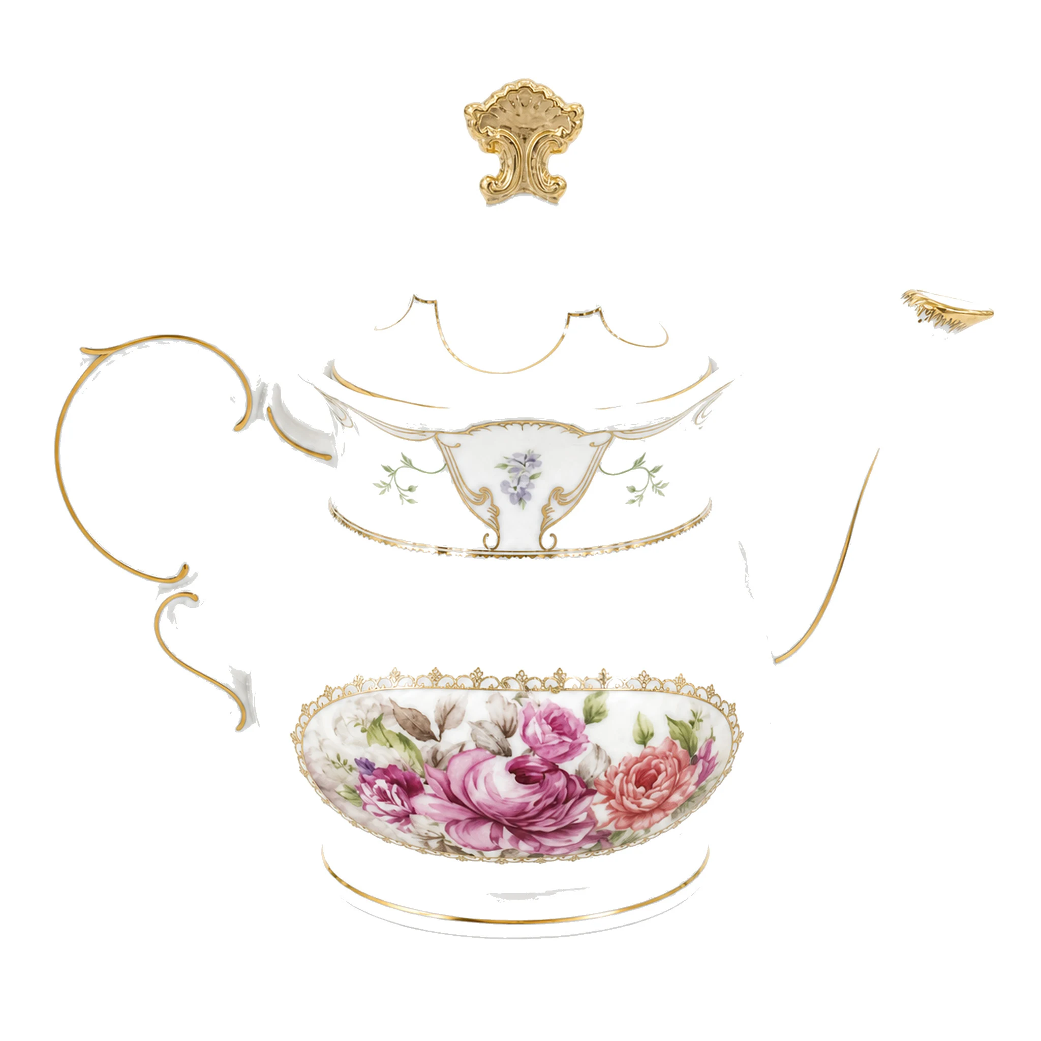 Teapot — White & Multicolor · LUM-TW-000607-OTH-01 — catalog product view