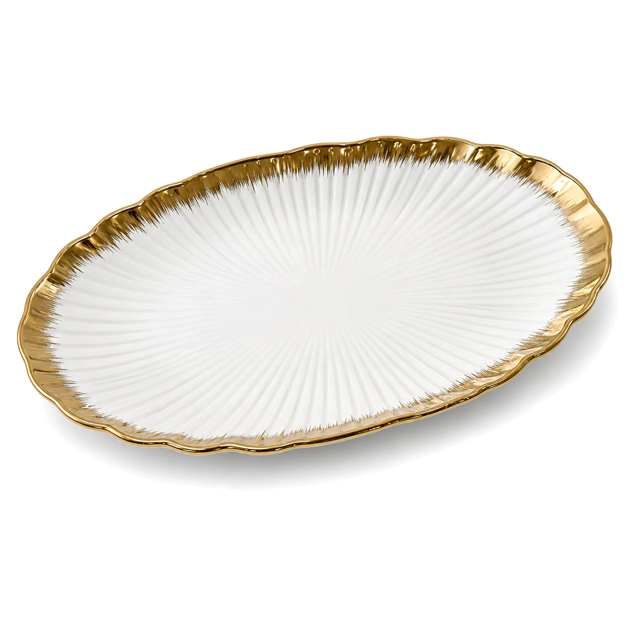 10″ Plate — White & Gold · LUM-TW-002831-SAU-01 — catalog product view