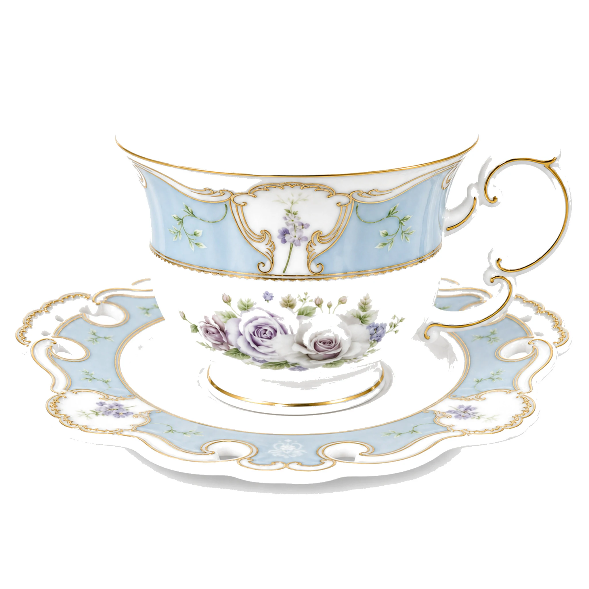 Cup & Saucer — White & Multicolor · LUM-TW-000618-OTH-01 — catalog product view