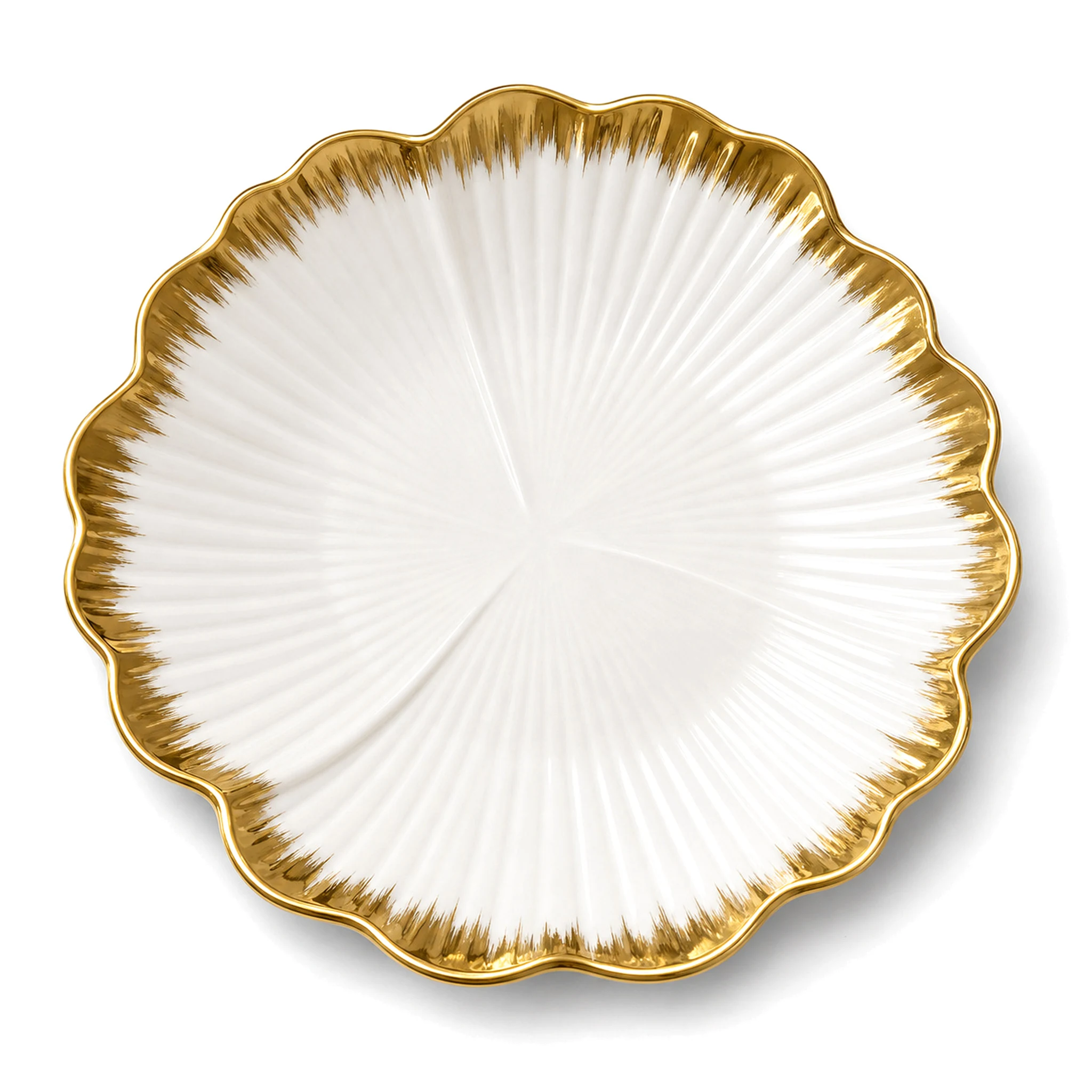8″ Plate — White & Gold · LUM-TW-001537-SAU-01 — catalog product view