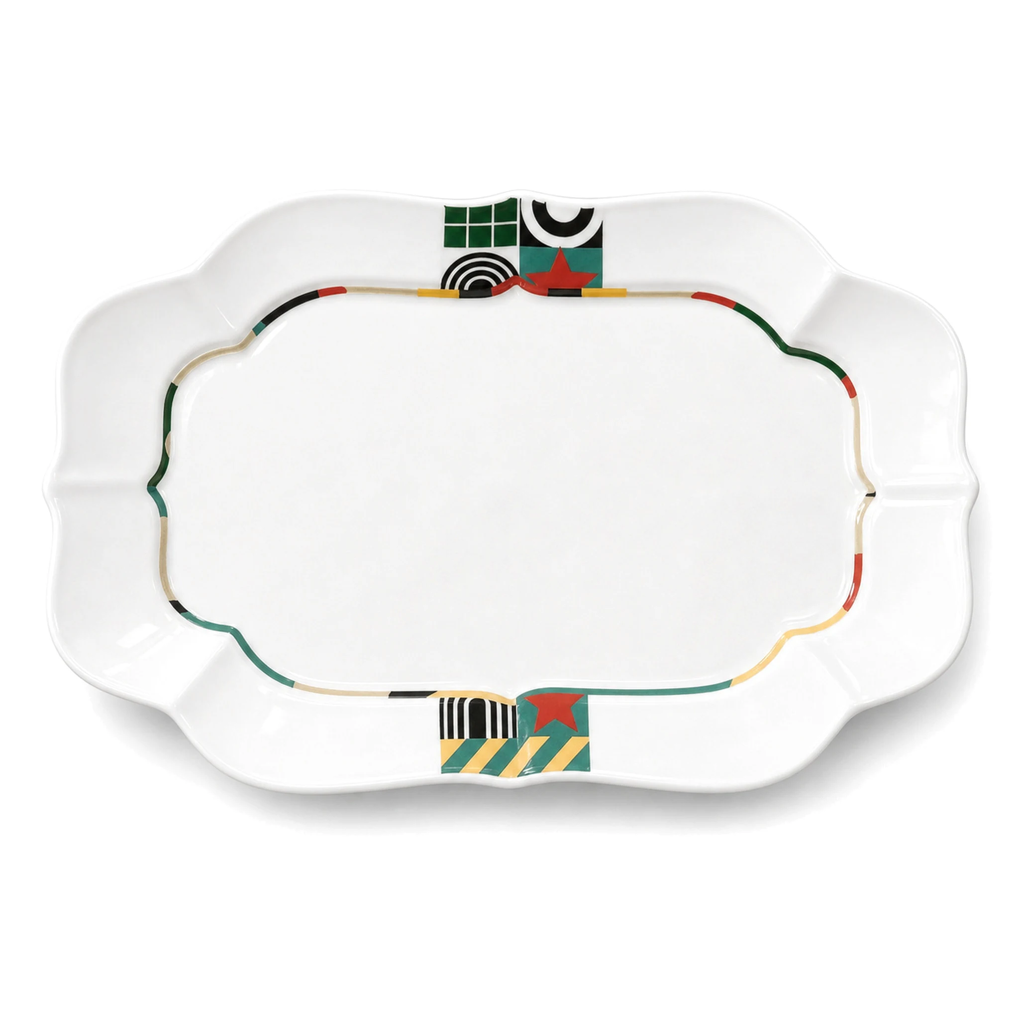 10″ Plate — White & Green · LUM-TW-002627-SAU-01 — catalog product view