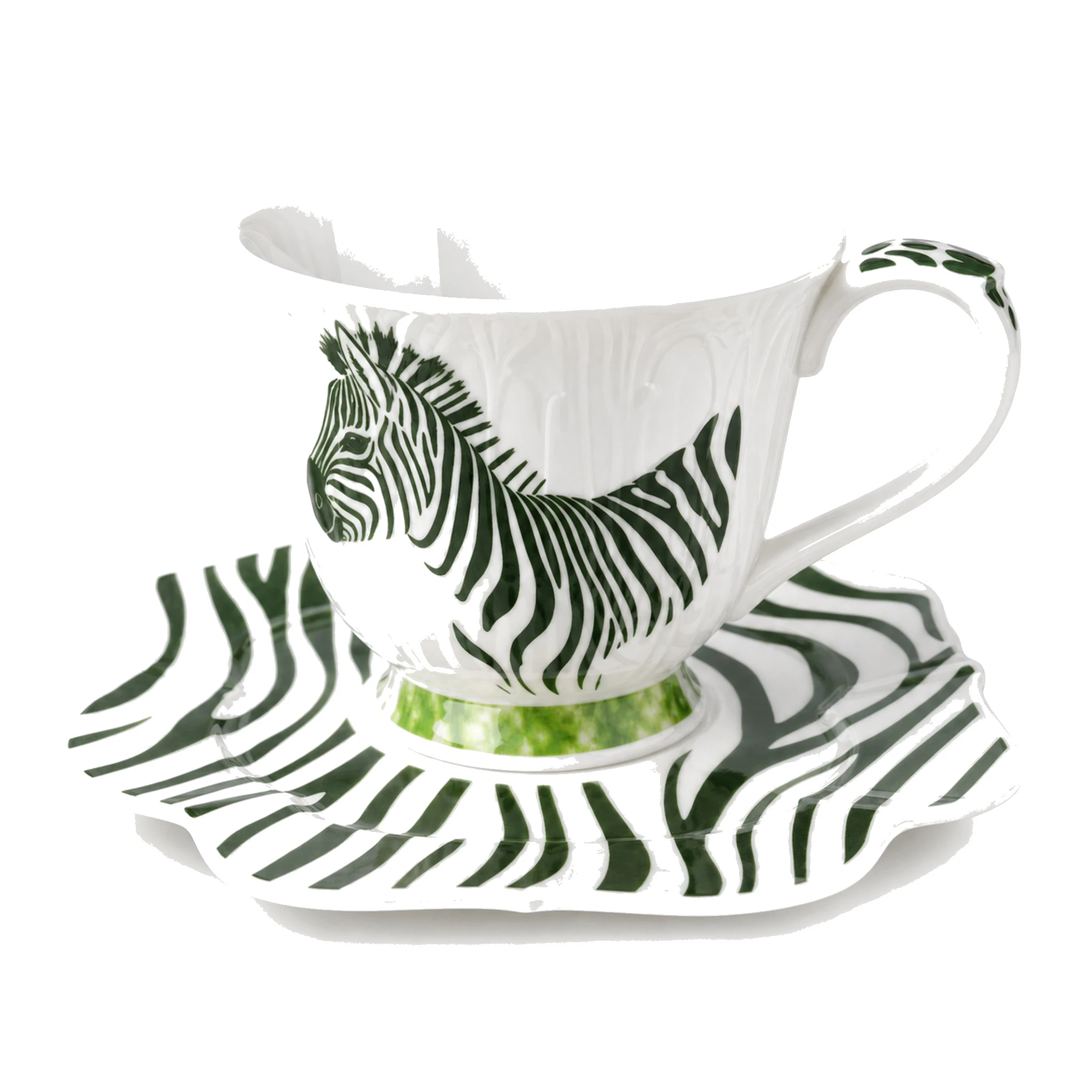 Cup & Saucer — White & Green · LUM-TW-000138-SET-01 — catalog product view