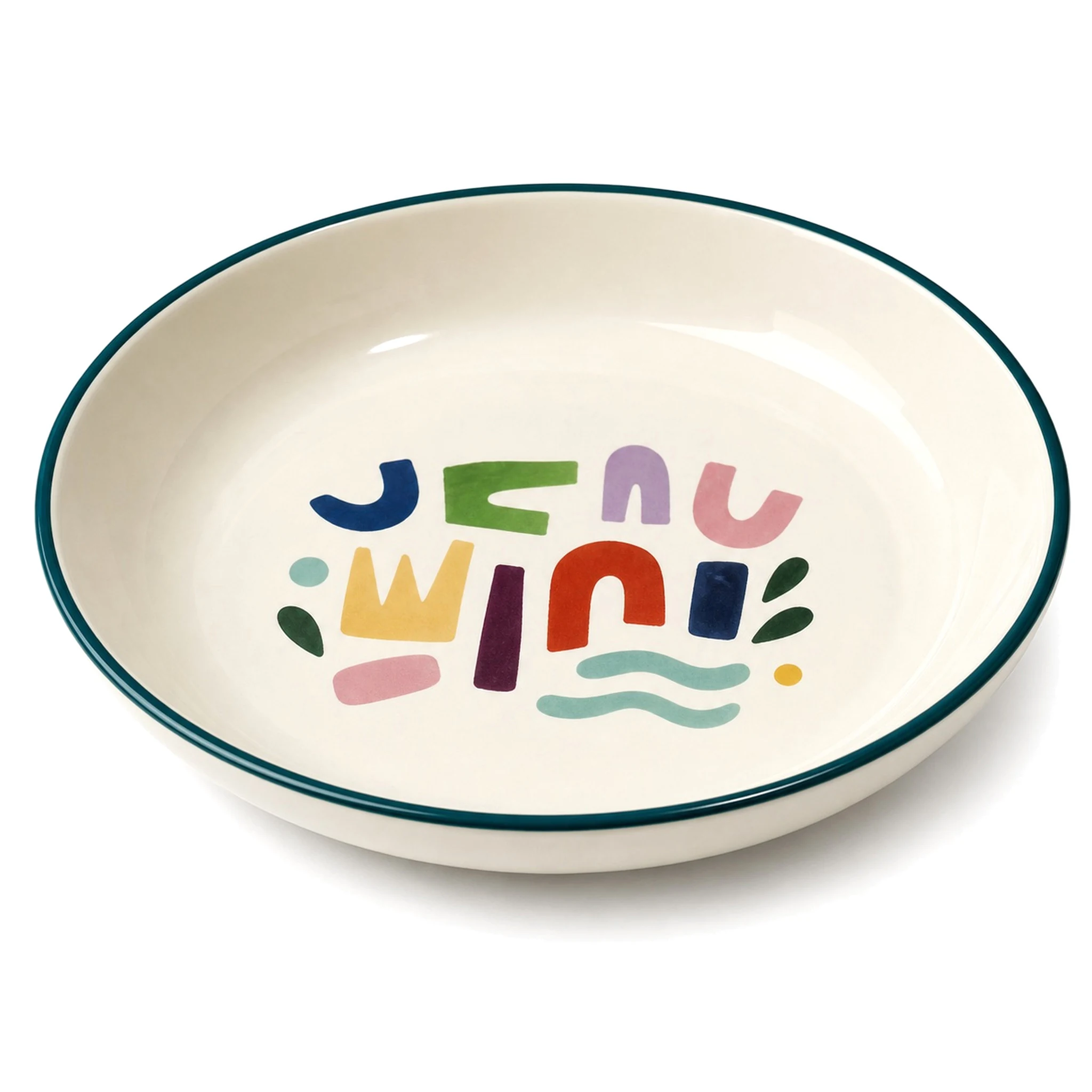 9.75″ Plate — White & Multicolor · LUM-TW-001982-SAU-01 — catalog product view