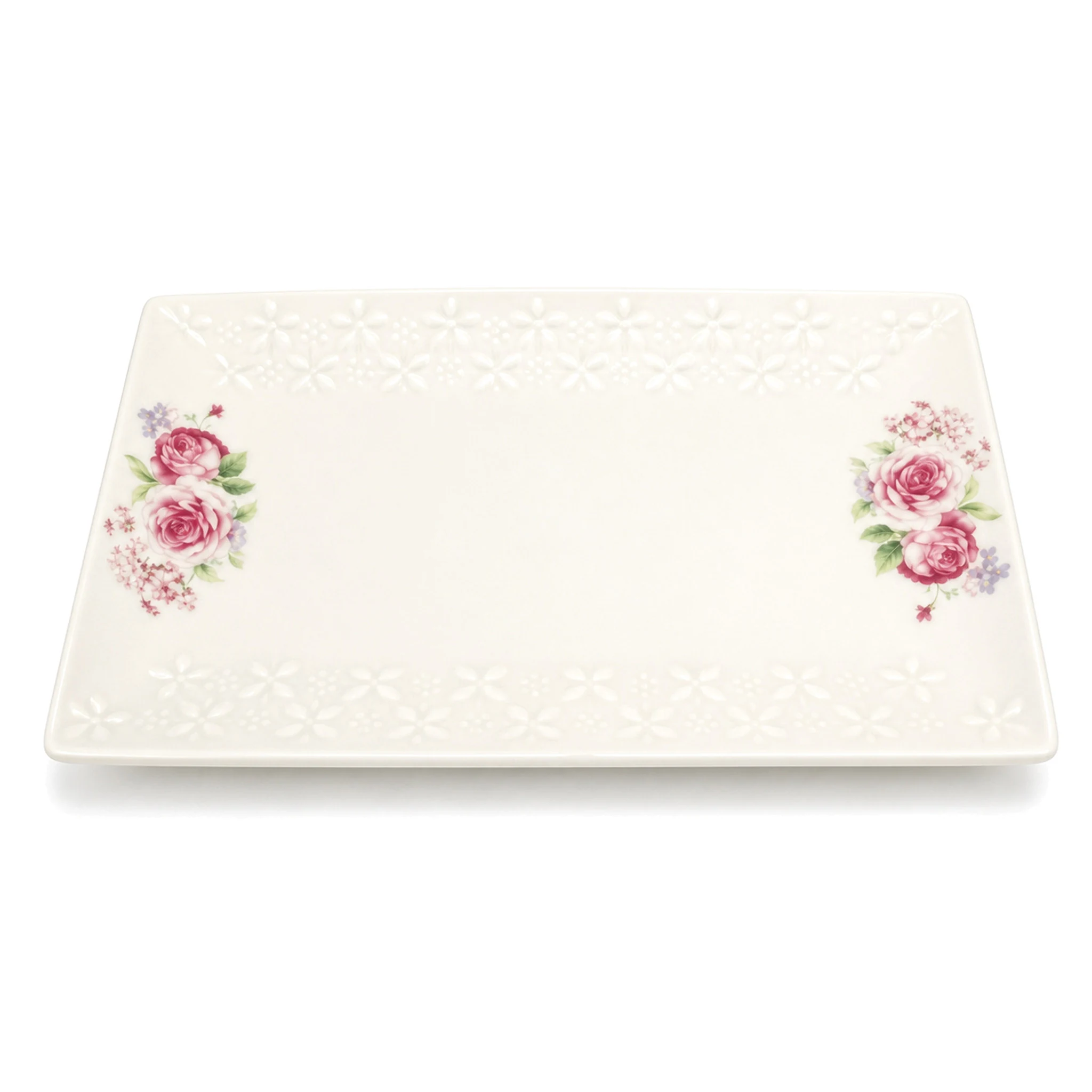 Square Plate — White & Red · LUM-TW-002008-SAU-01 — catalog product view