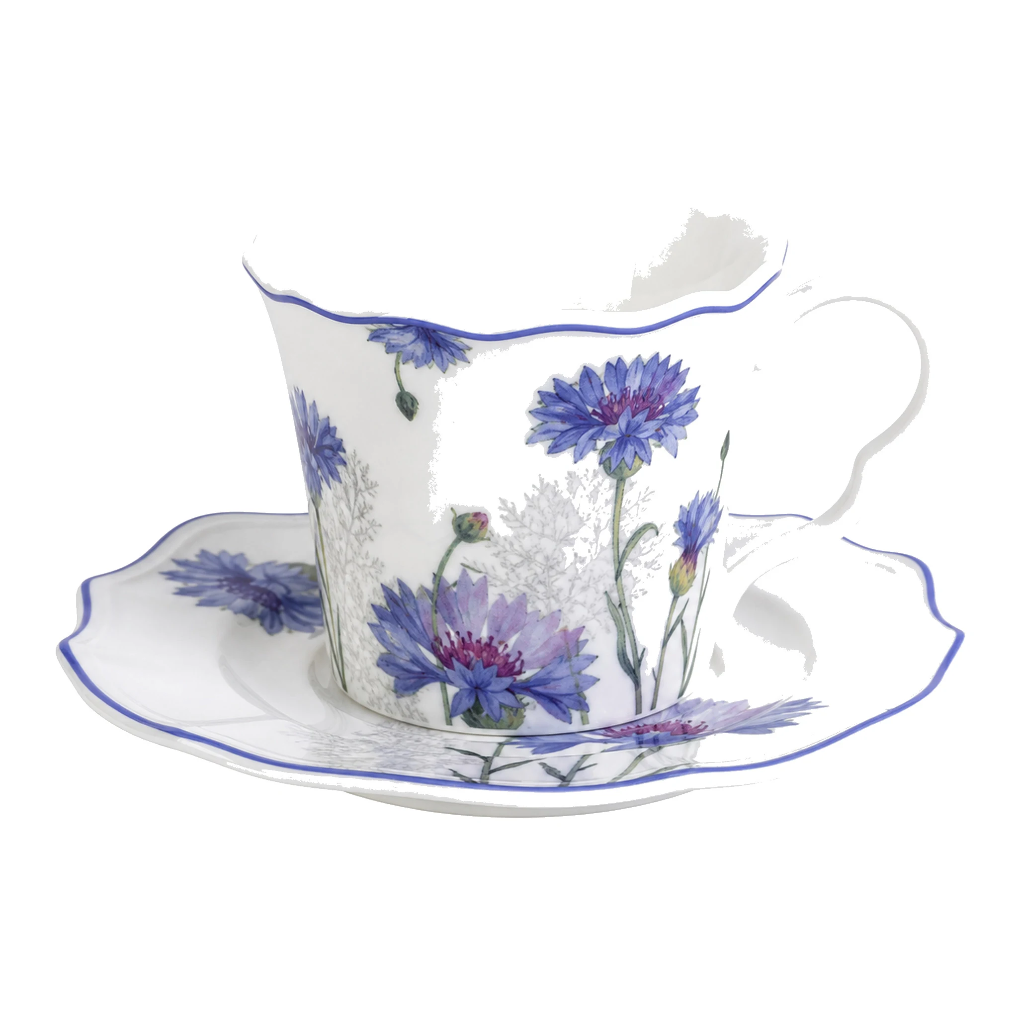 Cup & Saucer — White & Blue · LUM-TW-000211-SET-01 — catalog product view