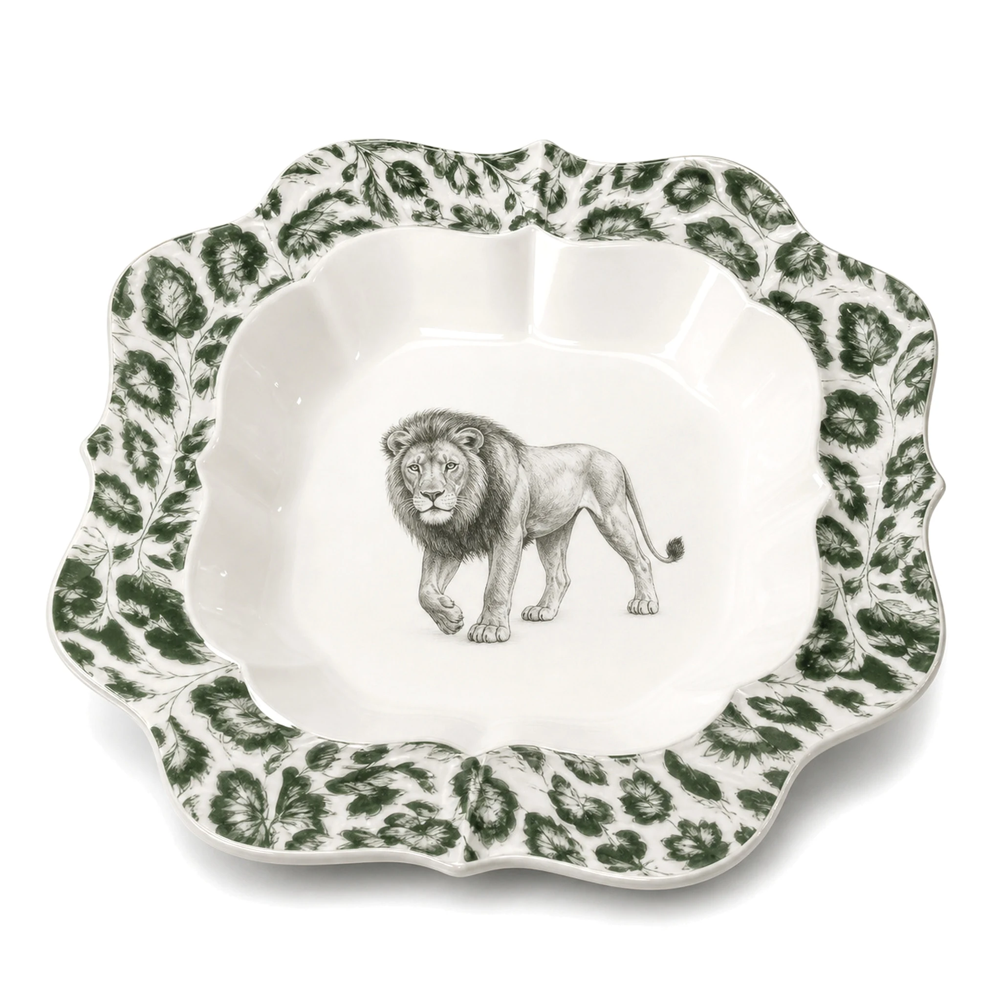 8.5″ Plate — White & Green · LUM-TW-002748-SAU-01 — catalog product view