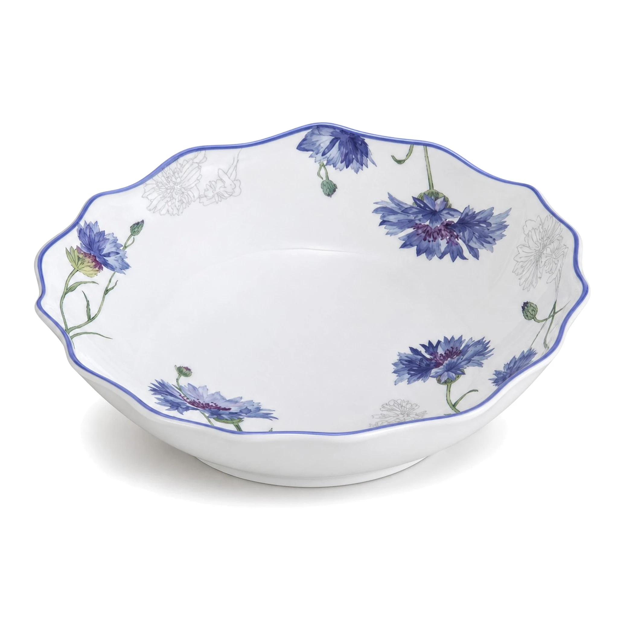 7″ Bowl — White & Blue · LUM-TW-003607-BWL-01 — catalog product view