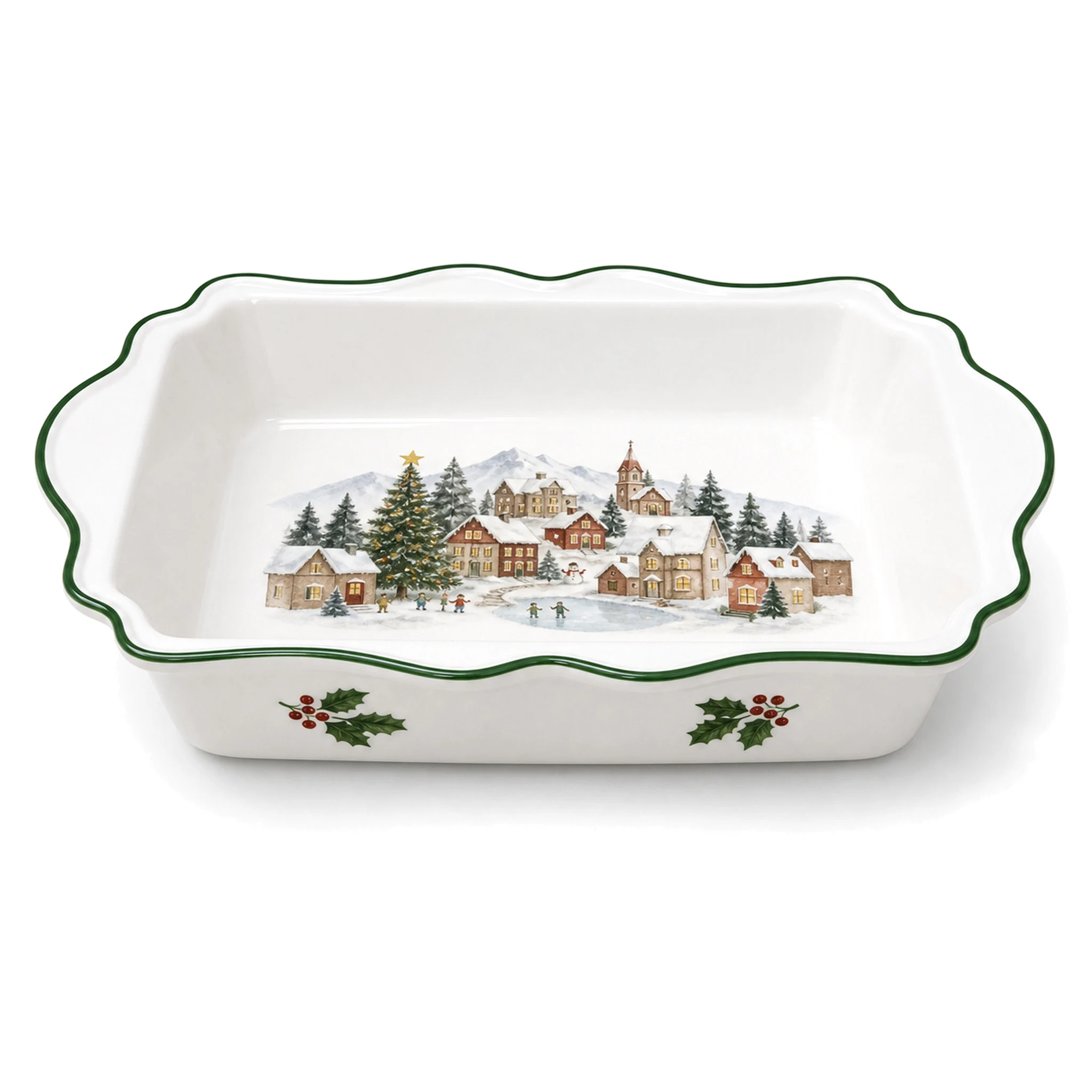 Baking Dish — White & Green · LUM-TW-002686-SAU-01 — catalog product view