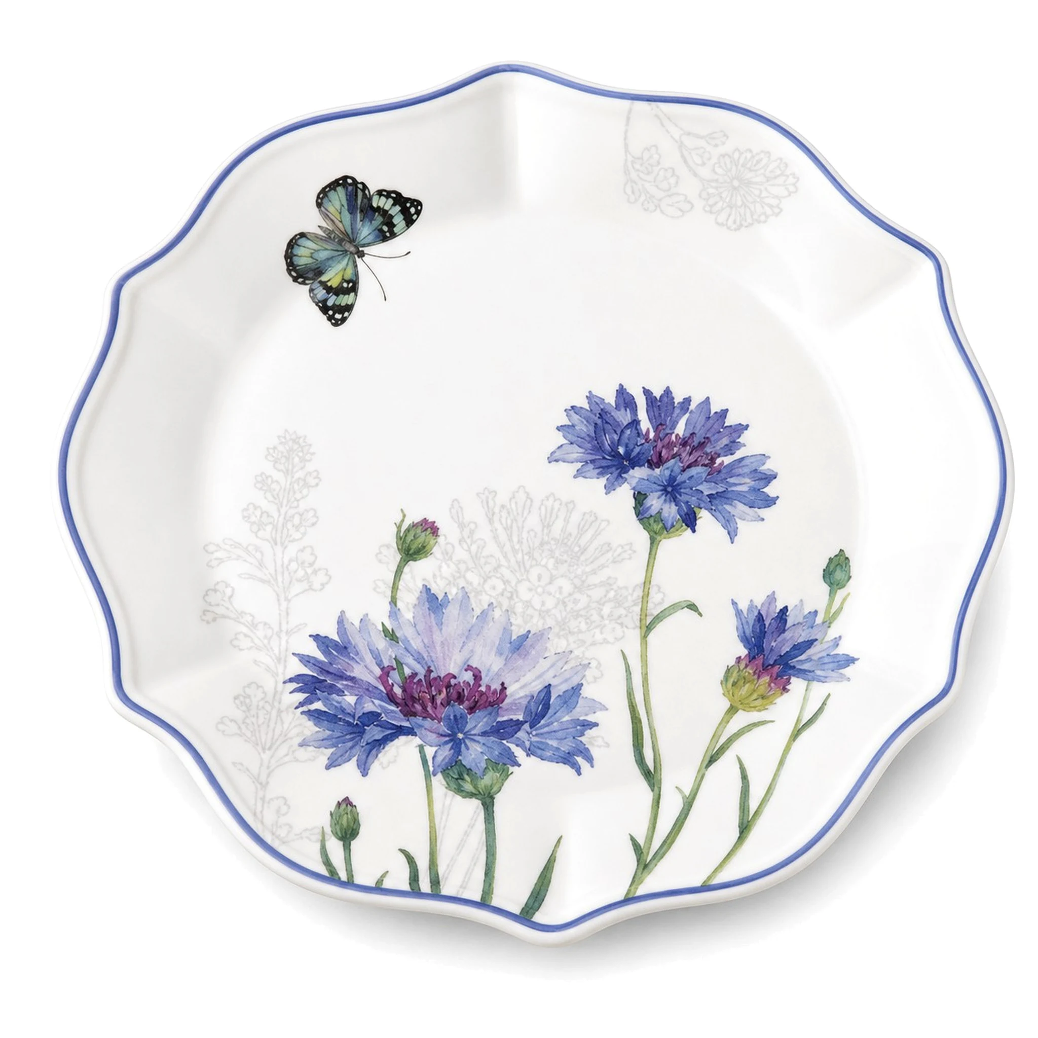 8″ Plate — White & Blue · LUM-TW-001635-SAU-01 — catalog product view