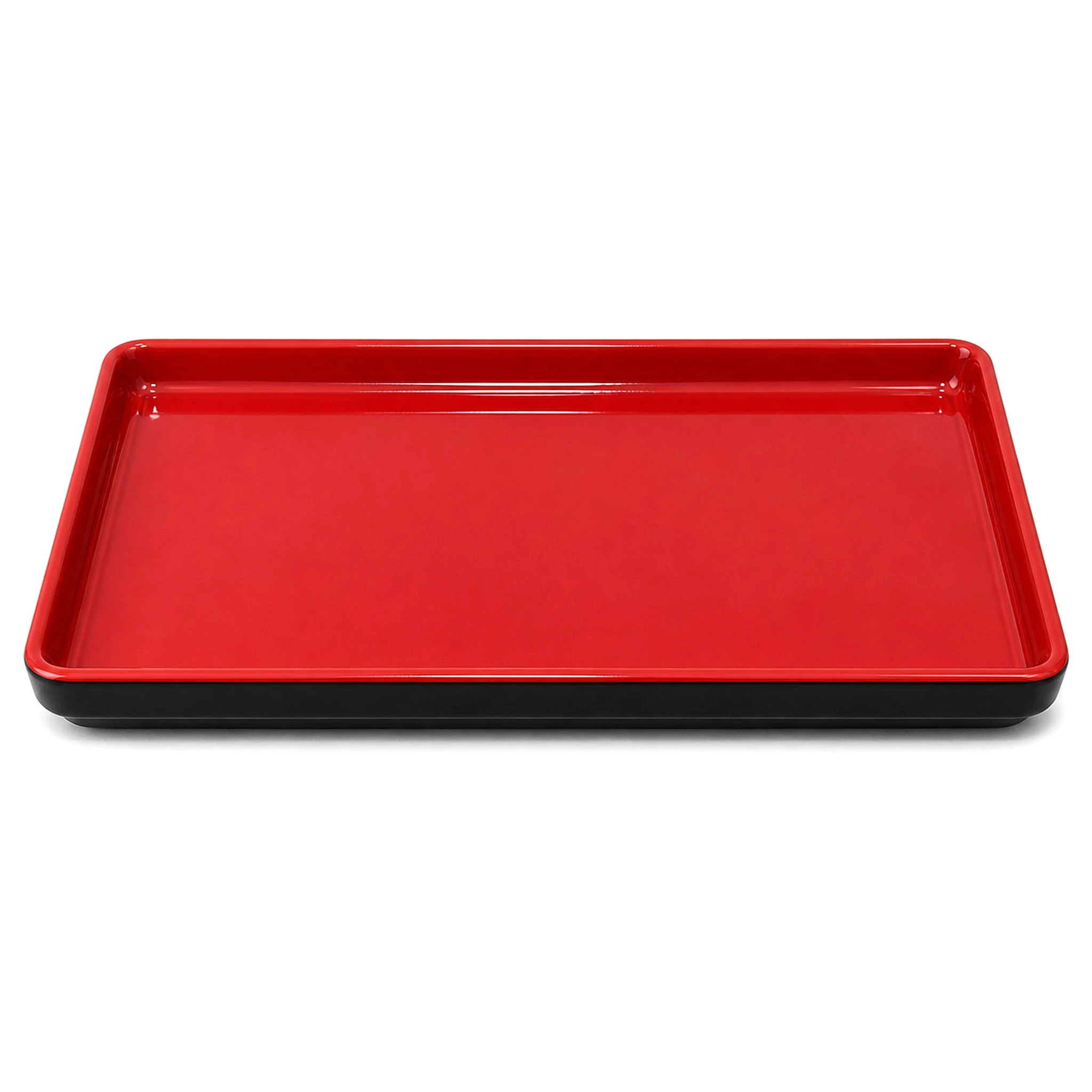 9.5″ Square Plate — White & Red · LUM-TW-001933-SAU-01 — catalog product view