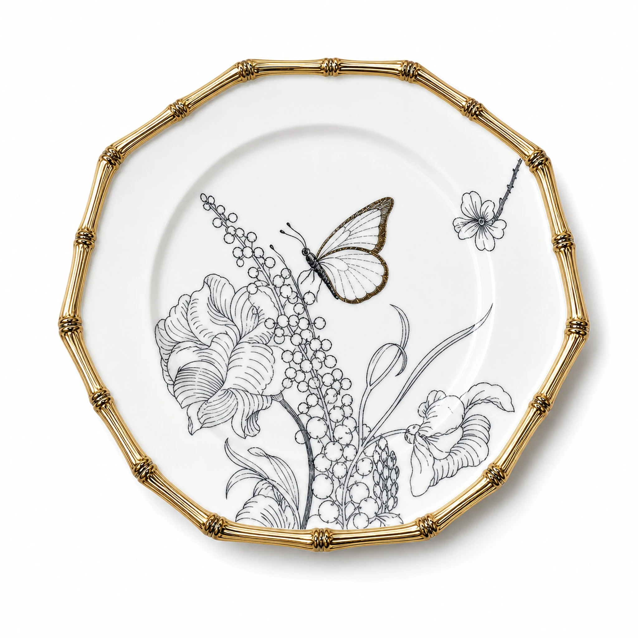 10.5″ Plate — White & Multicolor · LUM-TW-003035-SAU-01 — catalog product view
