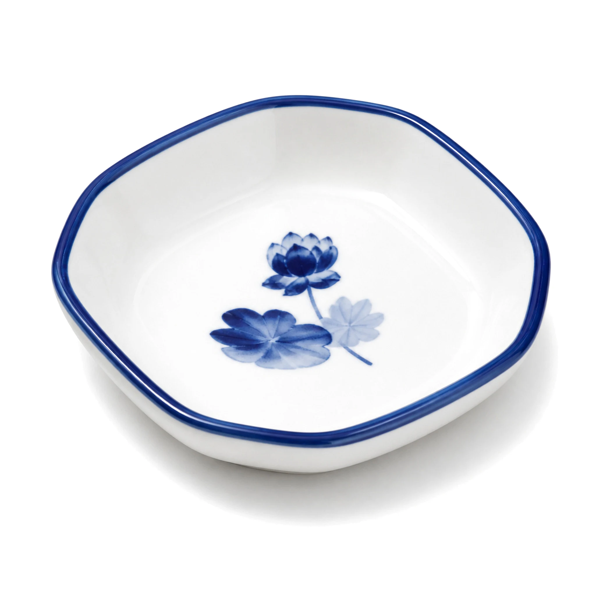 4″ Saucer — White & Blue · LUM-TW-002362-SAU-01 — catalog product view
