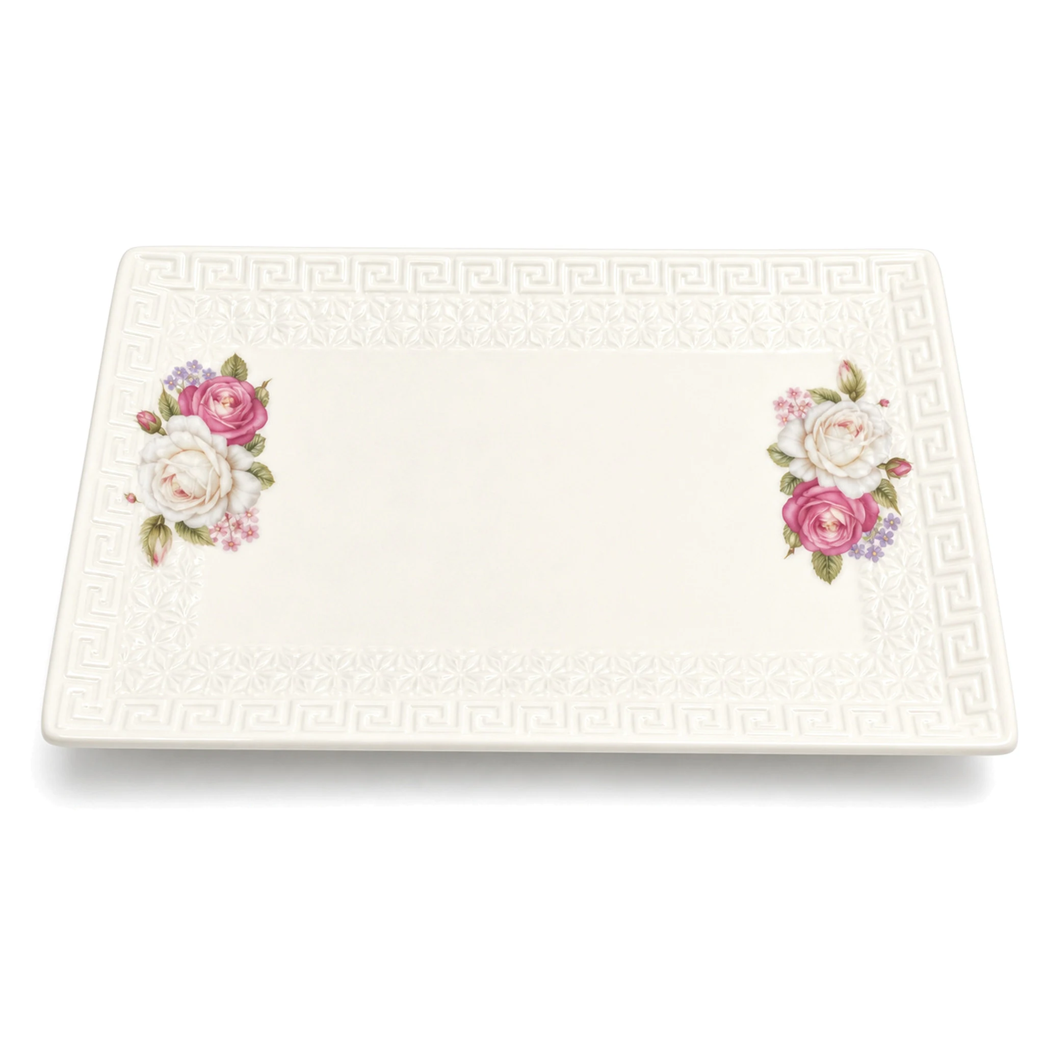 Square Plate — White & Multicolor · LUM-TW-002030-SAU-01 — catalog product view