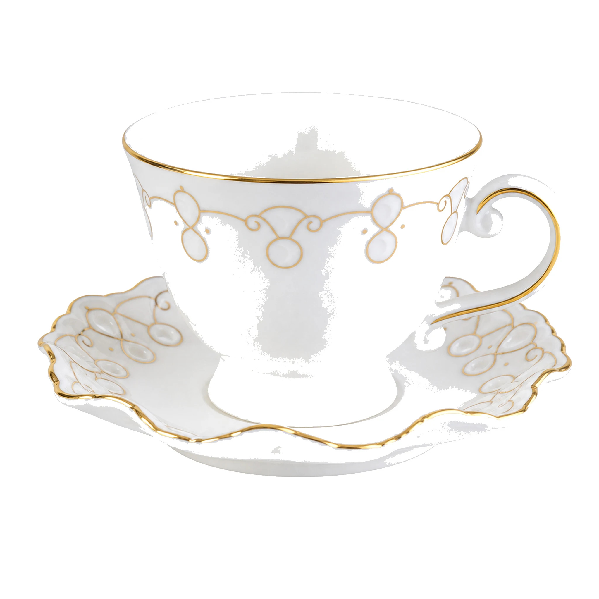 Cup & Saucer — White & Orange · LUM-TW-000153-SET-01 — catalog product view