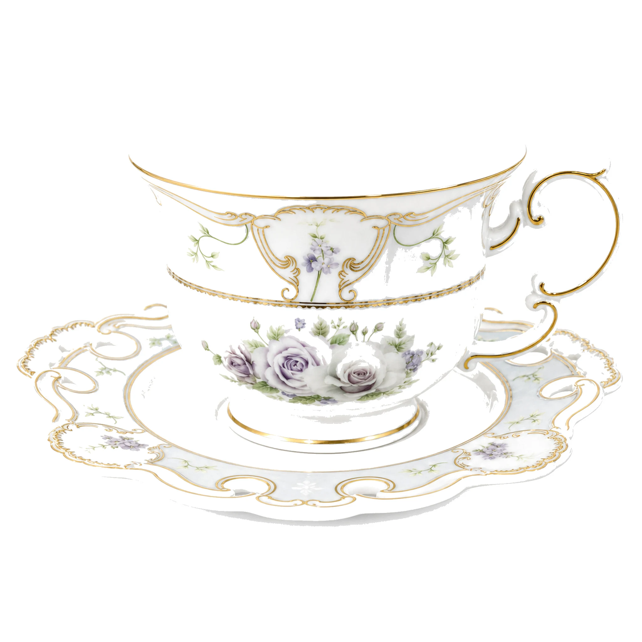 Cup & Saucer — White & Multicolor · LUM-TW-000616-OTH-01 — catalog product view