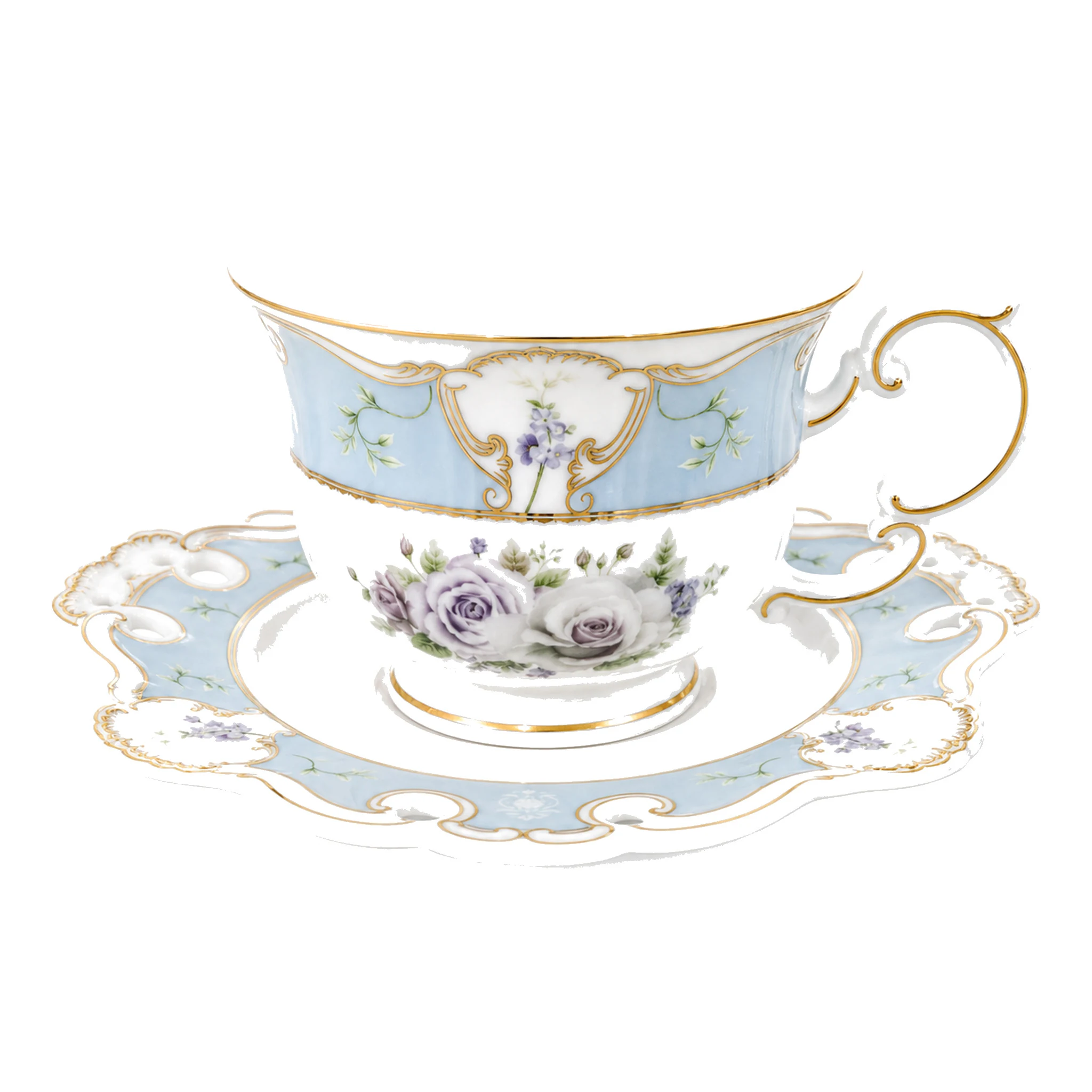 Cup & Saucer — White & Multicolor · LUM-TW-000615-OTH-01 — catalog product view